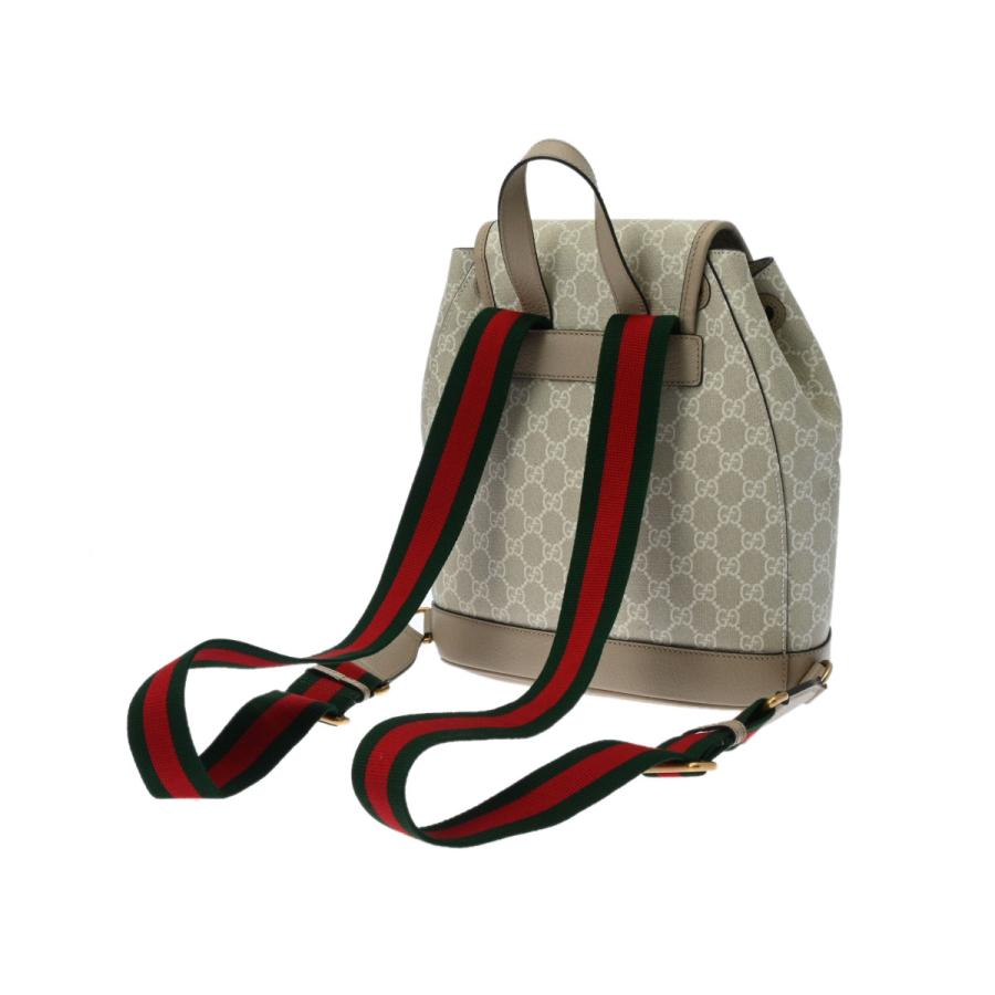 中古 グッチ GUCCI バックパック インターロッキングG ベージュ 674147 GGスプリームキャンバス/レザー レディース リュック・デイパック｜ippuukishi｜02