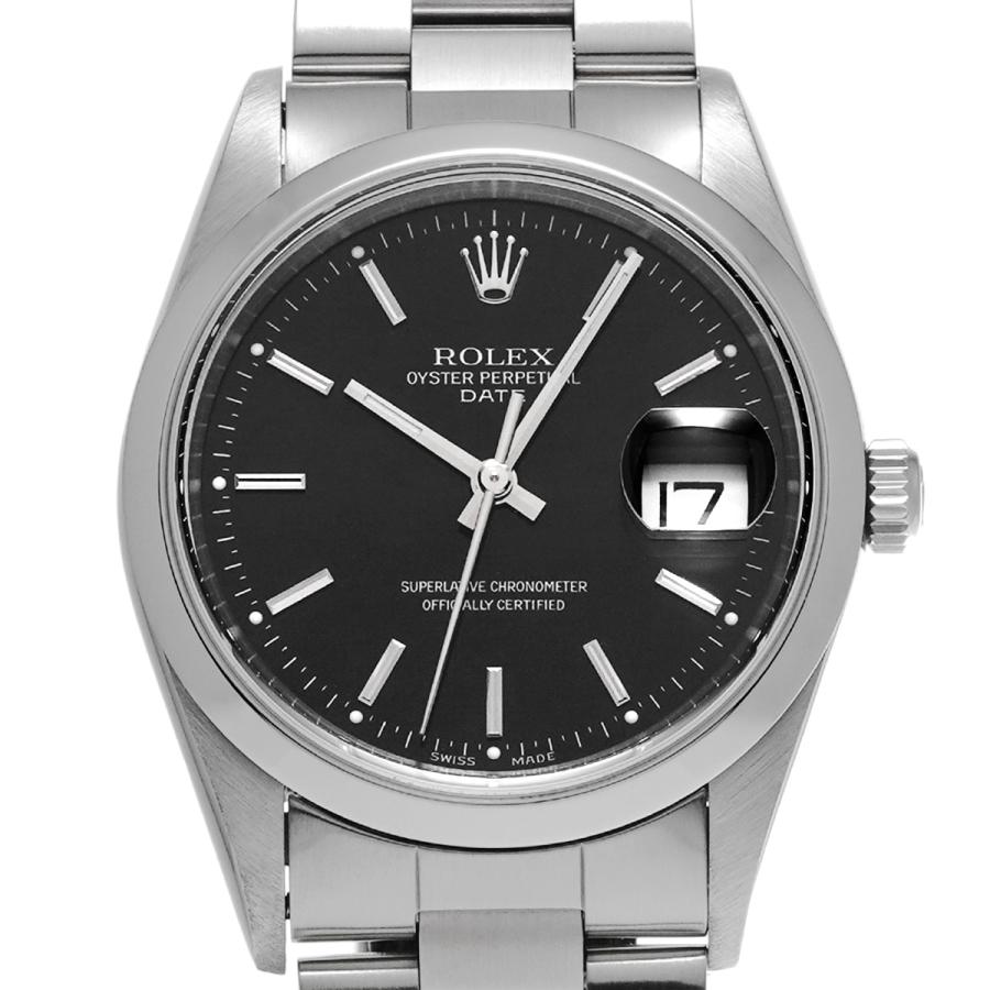 中古 ロレックス ROLEX オイスターパーペチュアル デイト 15200 T番(1996年頃製造) ブラック メンズ 腕時計｜ippuukishi｜05