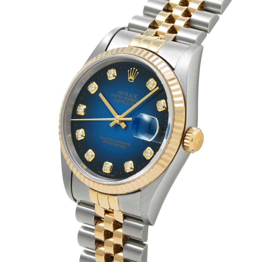中古 ロレックス ROLEX デイトジャスト  16233G W番(1996年頃製造) ブルー・グラデーション/ダイヤモンド メンズ 腕時計｜ippuukishi｜02