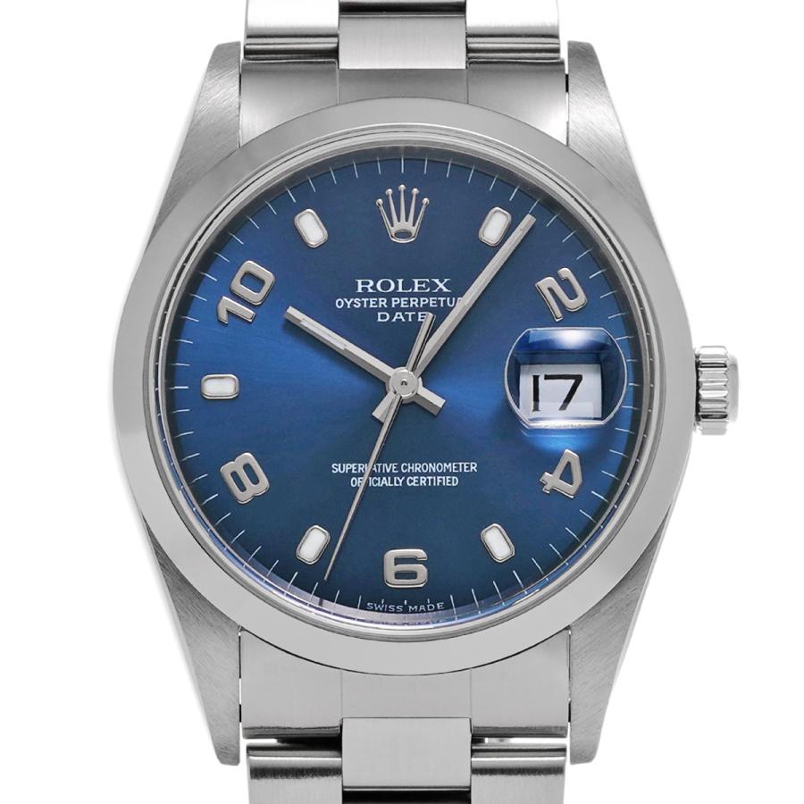 中古 ロレックス ROLEX オイスターパーペチュアル デイト 15200 A番(1999年頃製造) ブルー メンズ 腕時計｜ippuukishi｜06