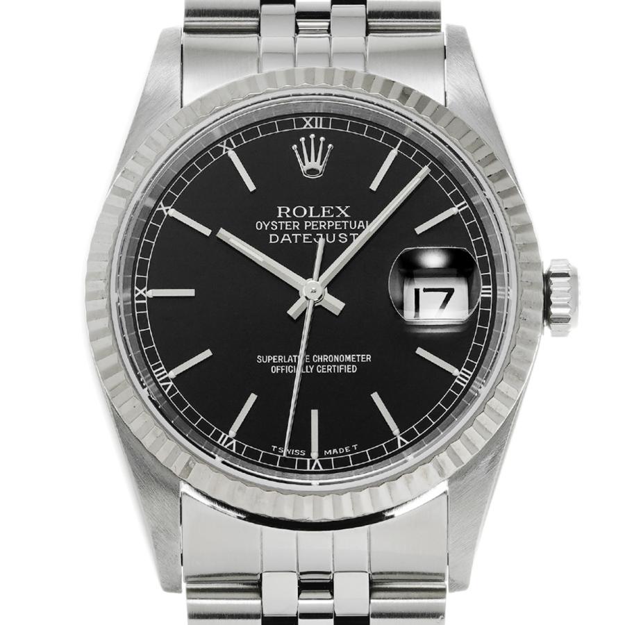 中古 ロレックス ROLEX デイトジャスト 16234 T番(1996年頃製造) ブラック メンズ 腕時計｜ippuukishi｜05