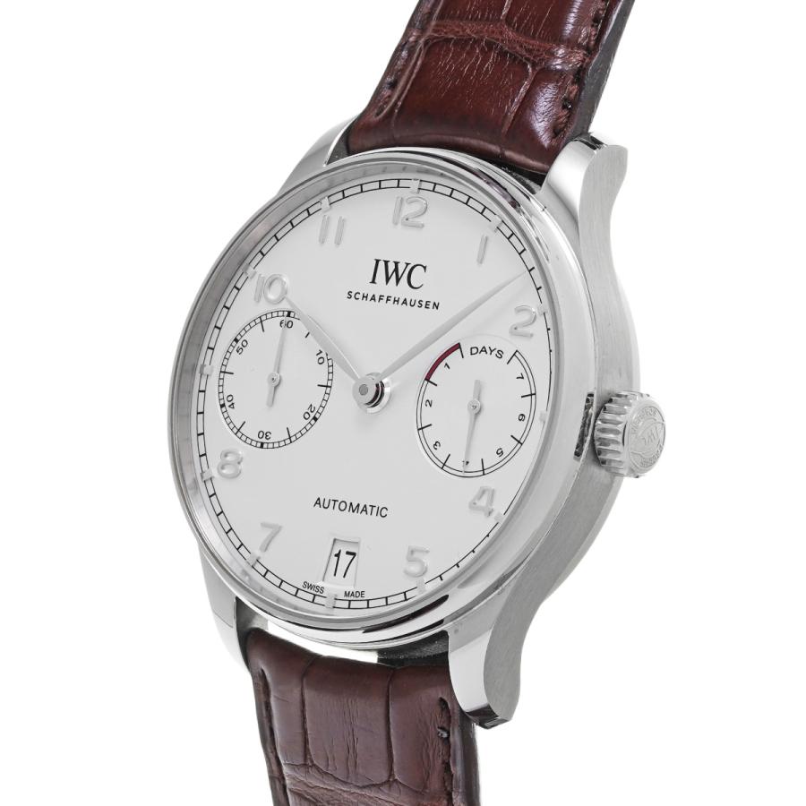 中古 インターナショナルウォッチカンパニー IWC ポルトギーゼ オートマティック 7デイズ IW500712 シルバーメッキ メンズ 腕時計｜ippuukishi｜02