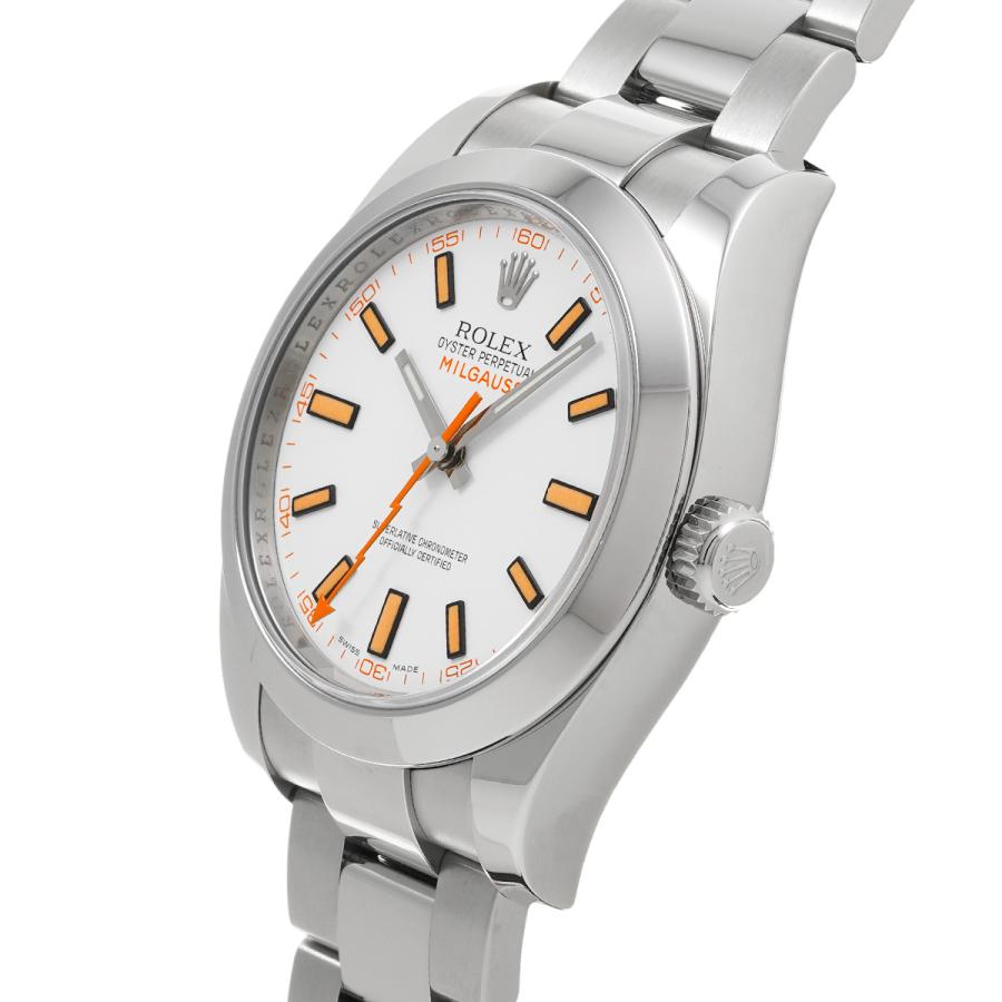 中古 ロレックス ROLEX ミルガウス 116400 V番(2009年頃製造) ホワイト メンズ 腕時計｜ippuukishi｜02