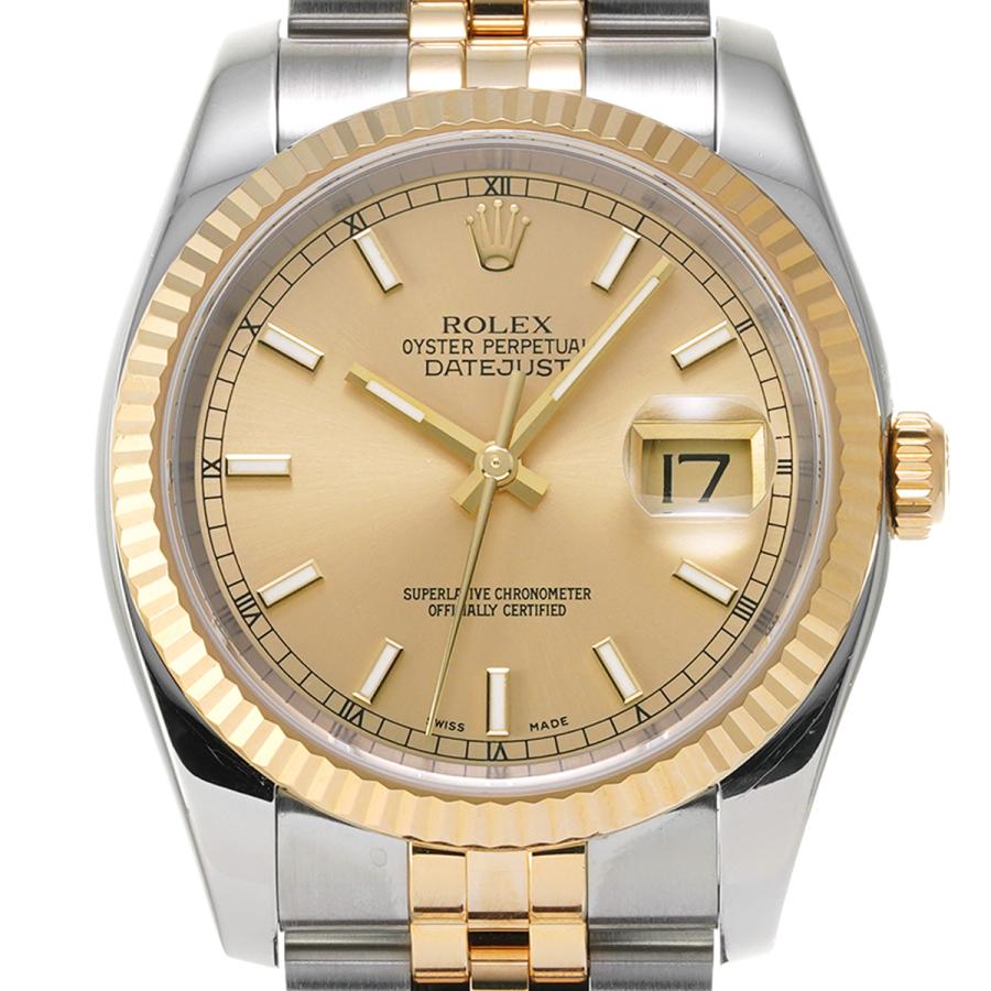 中古 ロレックス ROLEX デイトジャスト 36 116233 F番(2004年頃製造) シャンパン メンズ 腕時計｜ippuukishi｜06