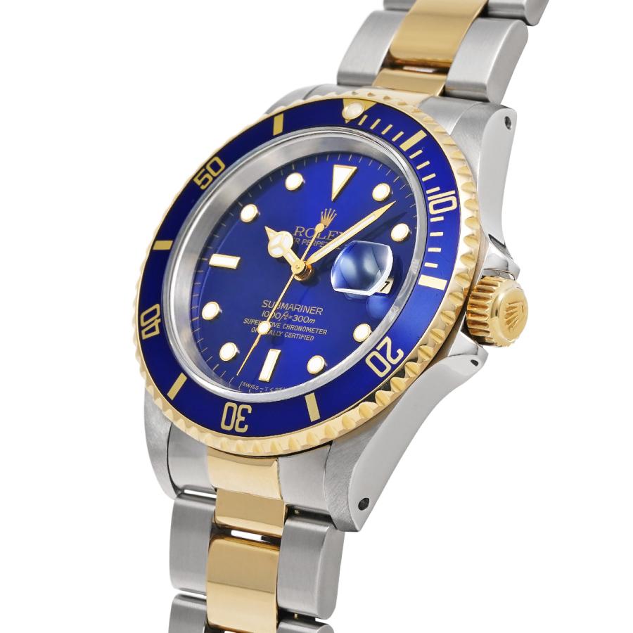 中古 ロレックス ROLEX サブマリーナ デイト 16613 T番(1996年頃製造) ブルー メンズ 腕時計｜ippuukishi｜02