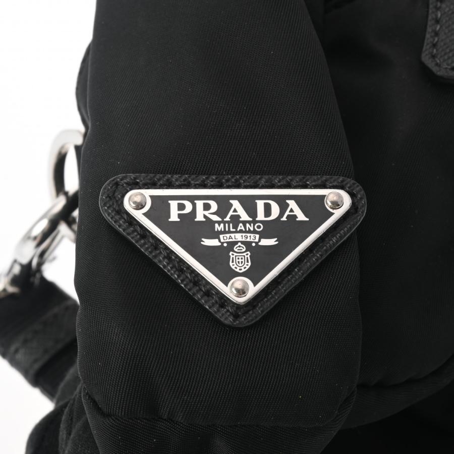 中古 プラダ PRADA ブラック/シルバー金具 ナイロン レディース ボディバッグ｜ippuukishi｜14