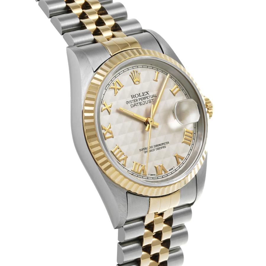 中古 ロレックス ROLEX デイトジャスト 16233 T番(1997年頃製造) アイボリーピラミッド メンズ 腕時計｜ippuukishi｜03