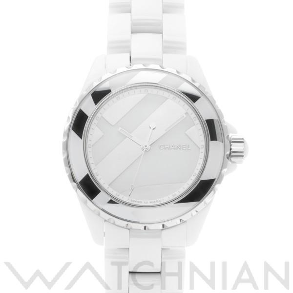 【絶品】 アンタイトル J12 CHANEL シャネル 中古 H5582 腕時計 メンズ ホワイトラッカー/ロジウム 腕時計