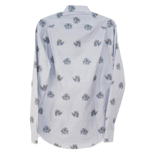 百貨店 LOUIS VUITTON ノーカラーシャツ ストライプ 花柄 (28 表記