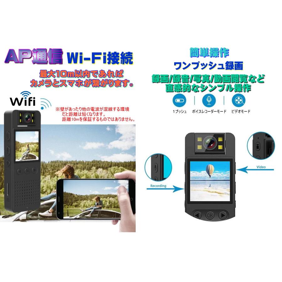 最新TB-CS6液晶画面付き小型防犯カメラ 高画質 録画 録音 記録 証拠 保存 最新 正規品 TB-CS6 Wi-Fi 液晶 画面 付 180° 回転 ヘッド LED ライト