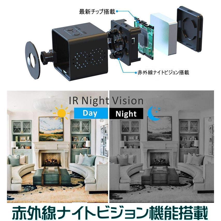 最新 正規品 TB-Q12 小型 防犯 カメラ 4K サイコロ 型 Wi-Fi マイクロ