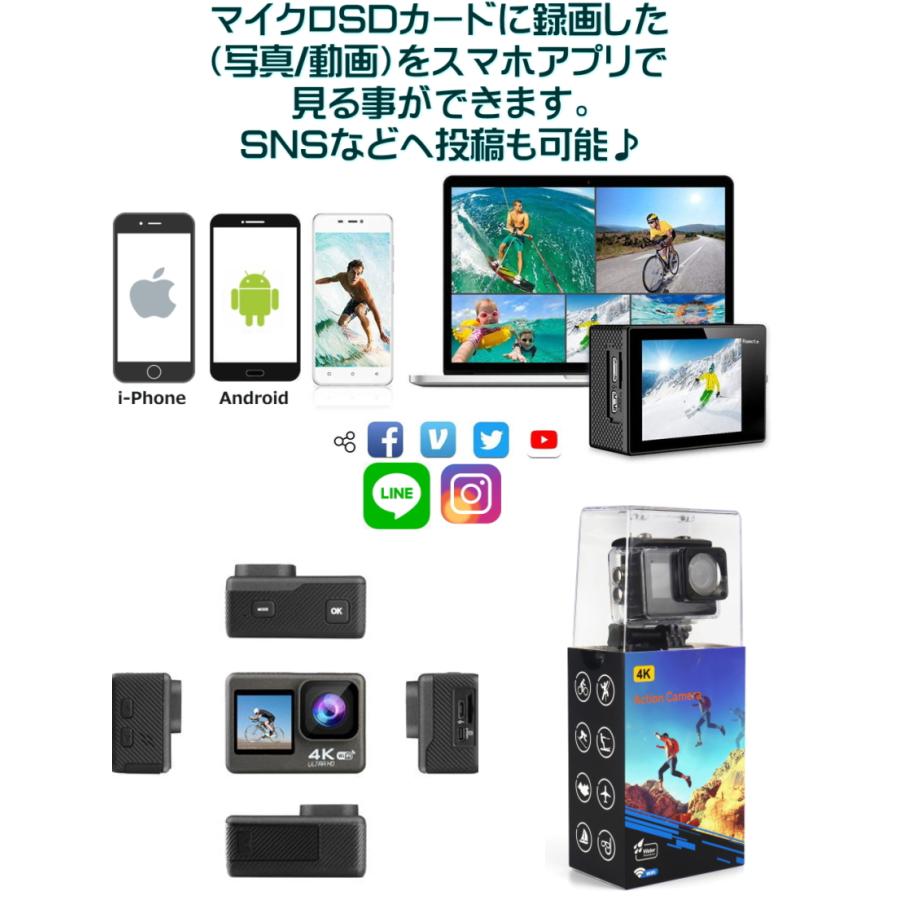 最新 正規品 TB-Q66 4K 60fps ウェアラブルカメラ 動画 撮影