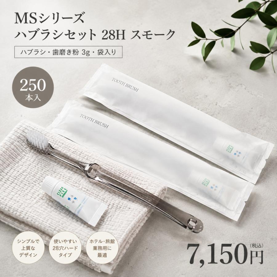 MSシリーズ 歯ブラシセット 28H スモーク 歯磨き粉3グラム 250本 | 