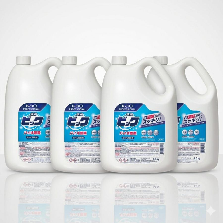 花王液体ビック バイオ酵素 業務用 4.5kg ×4本     1ケース | Kao
