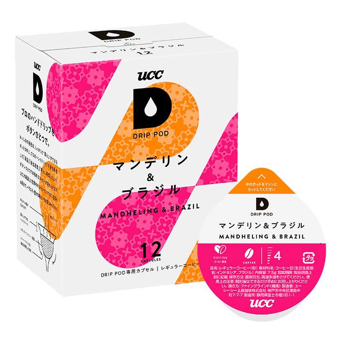 UCC DRIP POD カプセル  マンデリン＆ブラジル お得な144杯分（12P×12箱） | UCC | 01