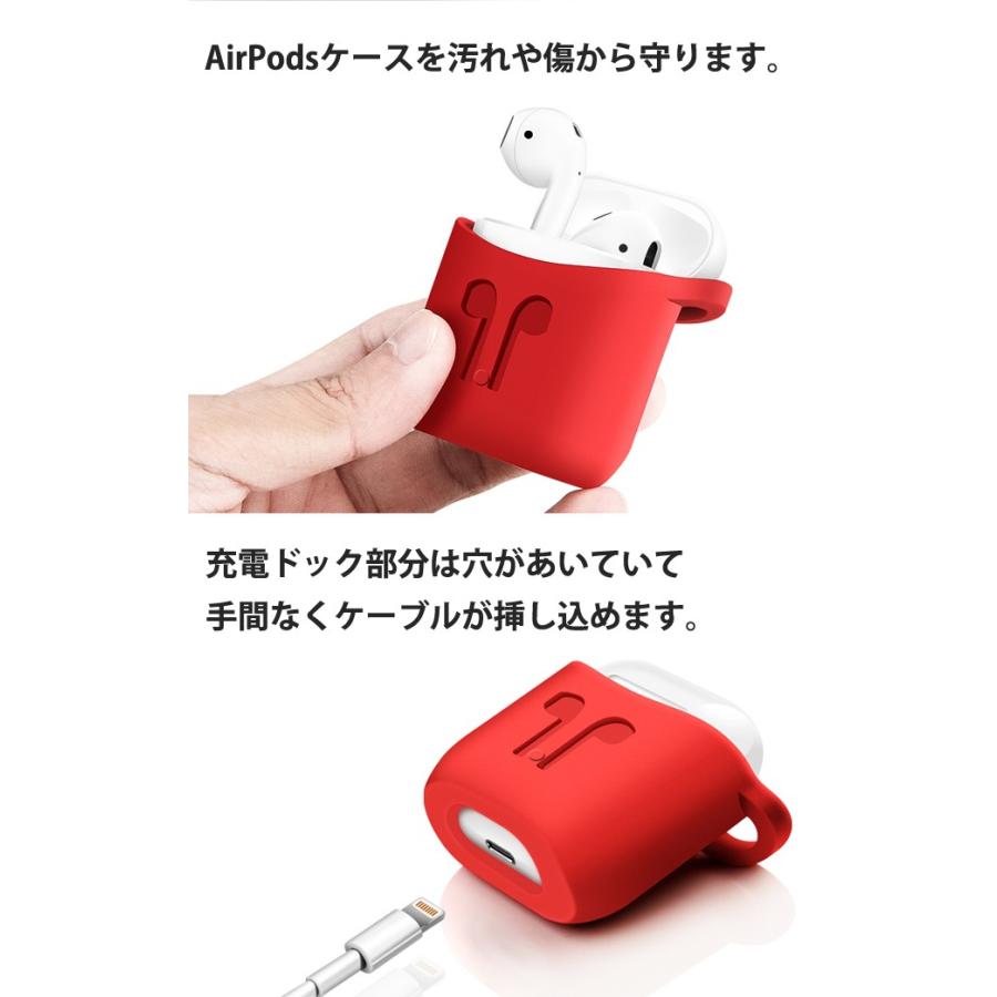 ❄️☘️ Air Pods ケース 赤 レッド カラビナ付き 充電穴あり AirPods 第3世代 ケース カバー ハイブリッド PU＋PC カラビナ付き