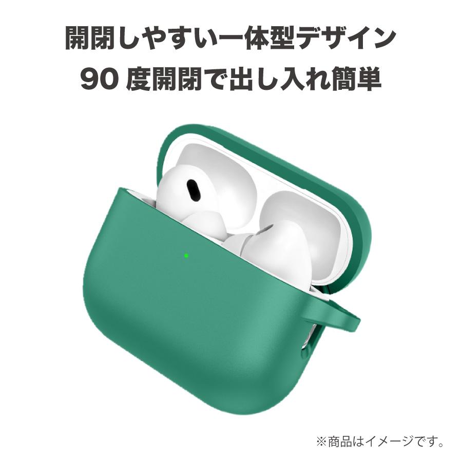 Apple AirPods Pro 3シリコンカバー付き AirPods Pro 第3世代 ケース カラビナ付き シリコンカバー ソフト