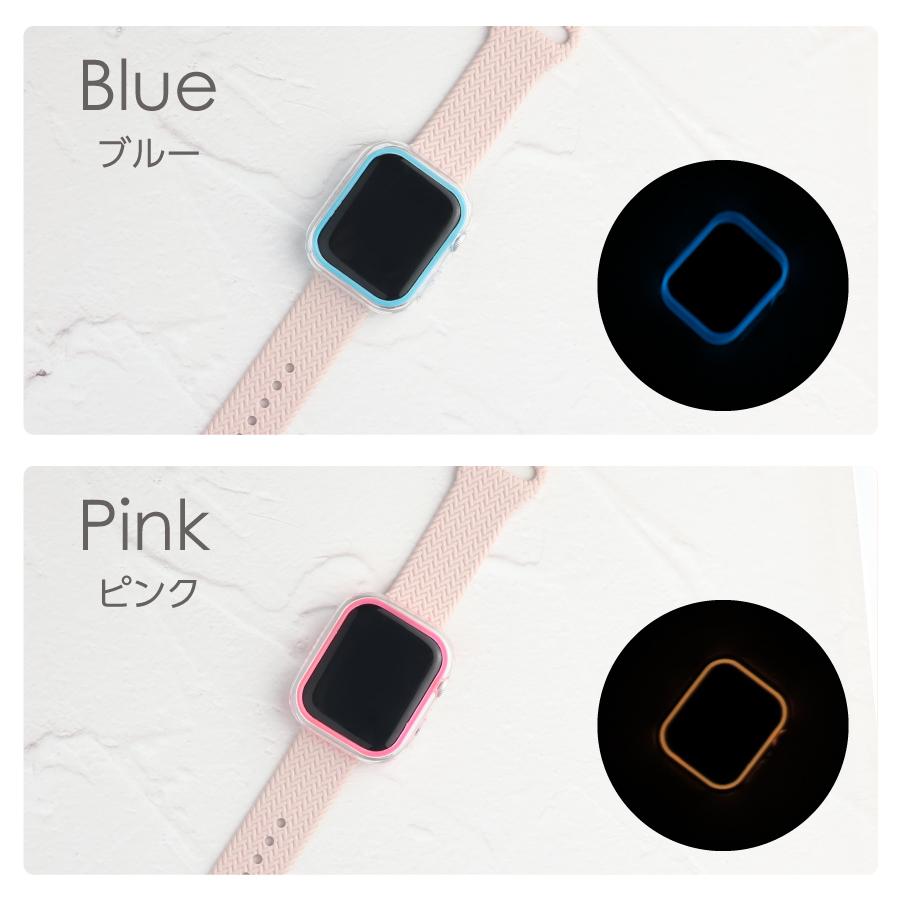 Apple Watch カバー 45mm 41mm series 9 8 7 夜光 全5色 保護 ケース