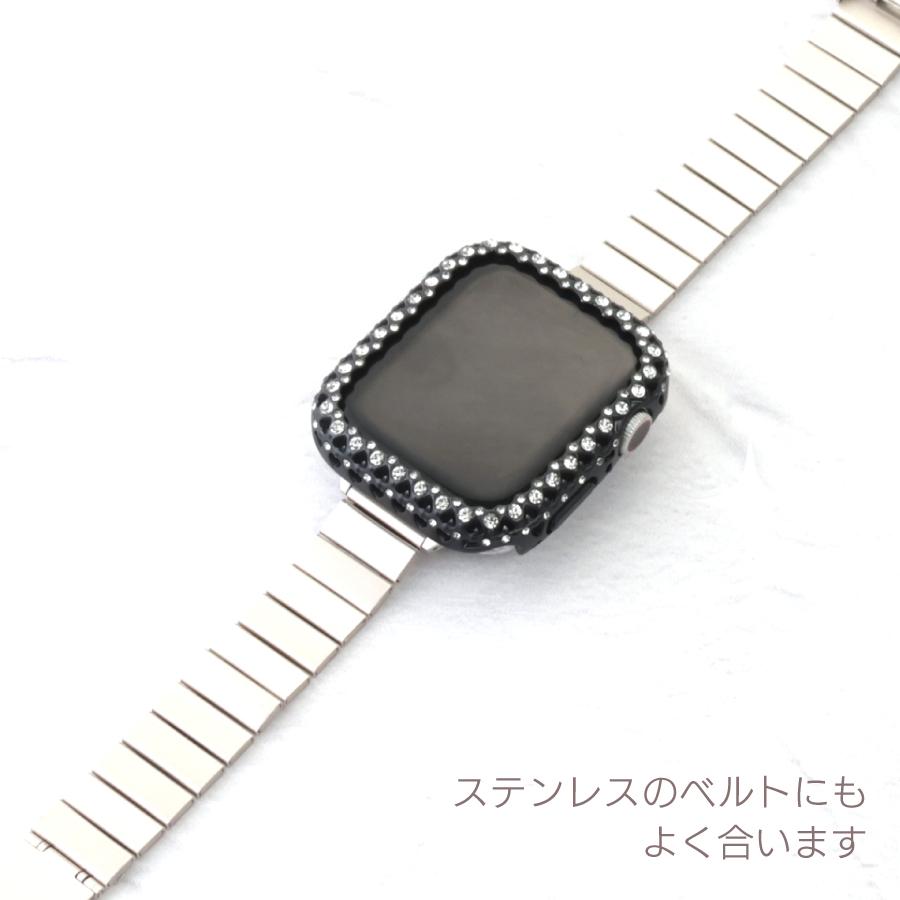 Apple Watch カバー 45mm 41mm キラキラ ハート ハードカバー