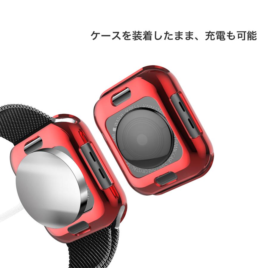 Apple Watch 40mm 44mm メタリック TPUカバー 全6色 series6 SE