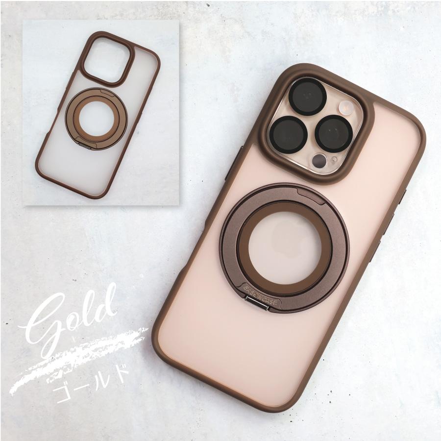 iphoneケース iphone 16 16pro magsafe対応 リング付き 回転