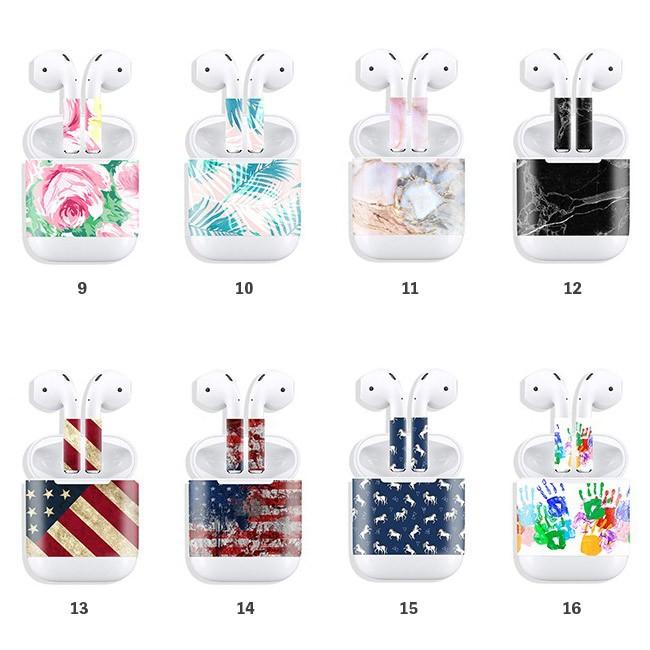 AirPods用 デザイン スキンシール 全20種 ステッカー 保護シール