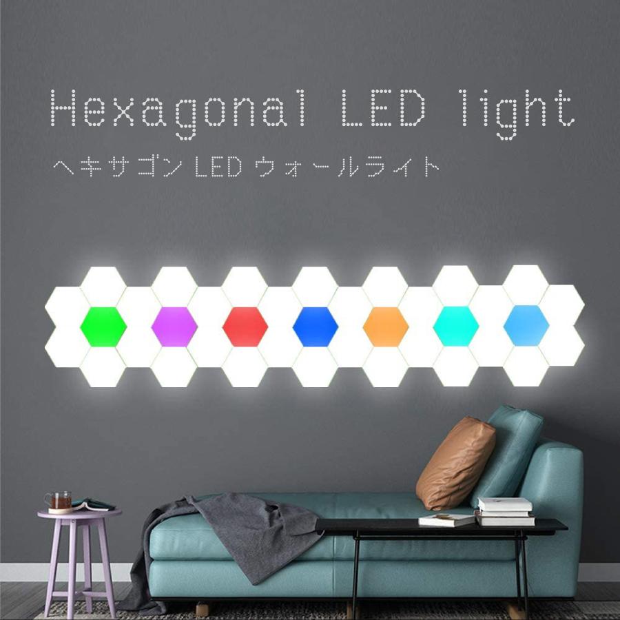 LEDウォールライト Hexagonal LED light 壁 ライト 自由に