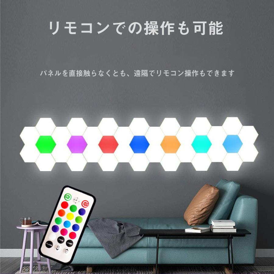 LEDウォールライト Hexagonal LED light 壁 ライト 自由に組み合わせ