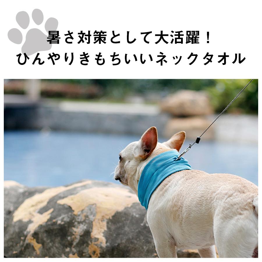 犬用 クールタオル ひんやりタオル クールネック ブルー ひんやり バンド 熱中症対策 S M L ドッグ 夏 ペット｜iq-labo｜02