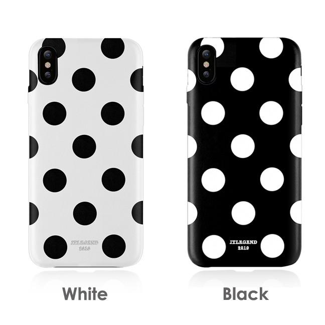 iPhoneX ケース iPhoneSE 第2世代 iPhone8/7 iPhone8Plus/7Plus JTLEGEND ドット柄 Polka PU Leather Back Case レザーケース 背面 上質 革 アイフォン｜iq-labo｜06