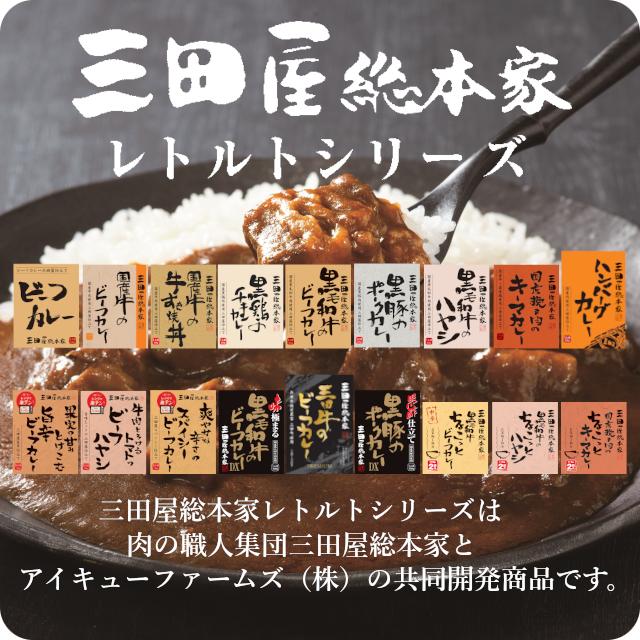 送料無料/レトルトカレー/三田屋総本家黒毛和牛ちょこっとビーフカレー中辛　110g2袋入ｘ2個セット（ネコポス）｜iqfarms｜07