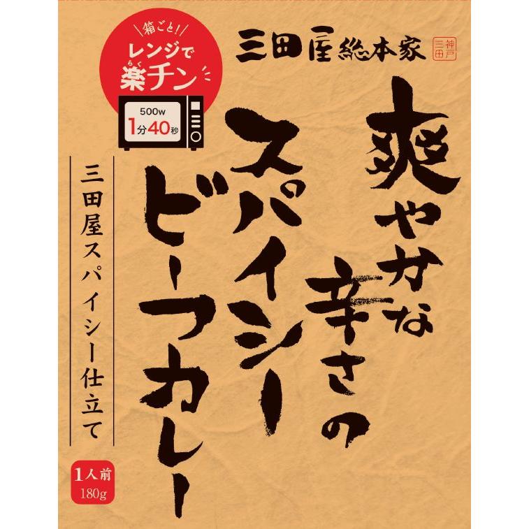 （レンジ対応）レトルトカレー/三田屋総本家爽やかな辛さのスパイシービーフカレー180g | 三田屋総本家