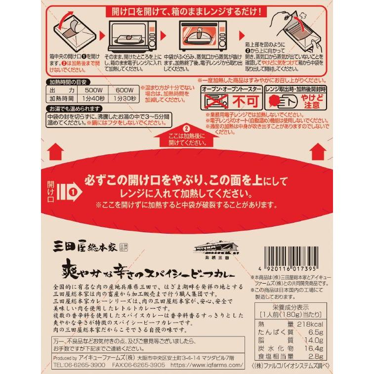 （レンジ対応）レトルトカレー/三田屋総本家爽やかな辛さのスパイシービーフカレー180g | 三田屋総本家 | 02