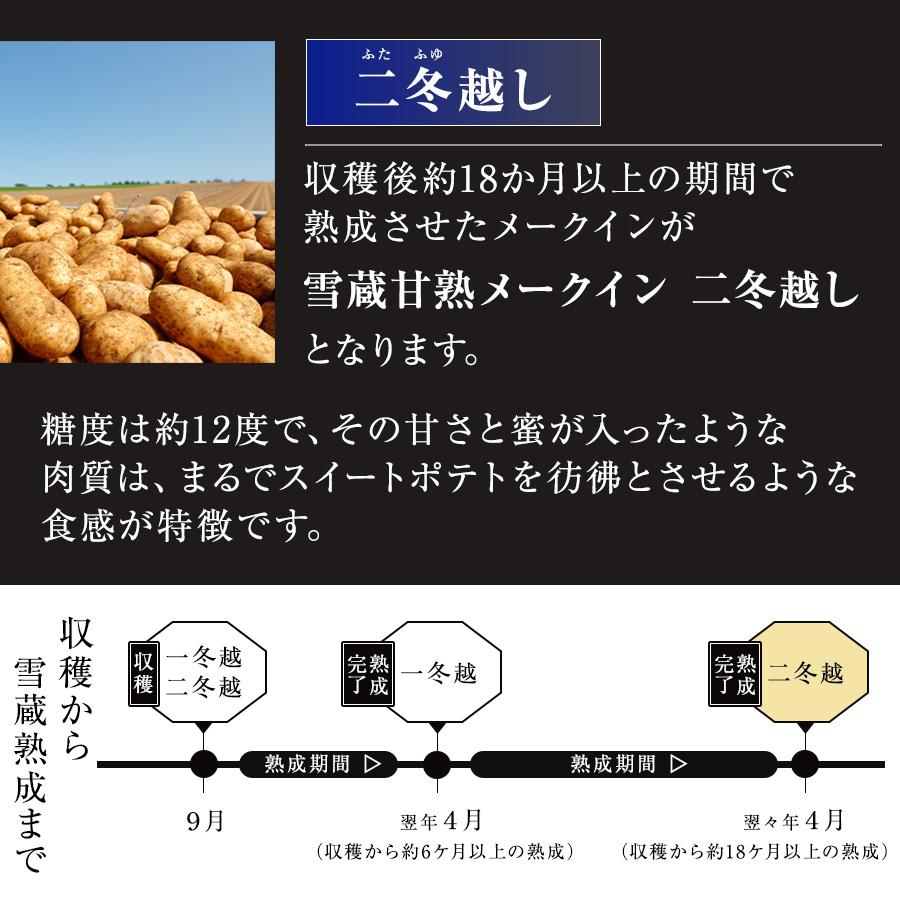 北海道　熟成越冬じゃがいも　ホクホクメークイン2L10kg ジャガイモ　旨い！ じゃがいも 北海道産 メークイーン 越冬じゃがいも 約3kg 雪室熟成 二