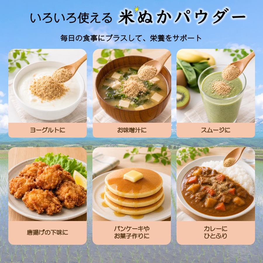 北海道産米ぬか使用 米ぬかパウダー 100g 北海道産米 精米当日の米ぬかを使用 ひとさじで変わる毎日の栄養 送料無料 爆買 |  | 02