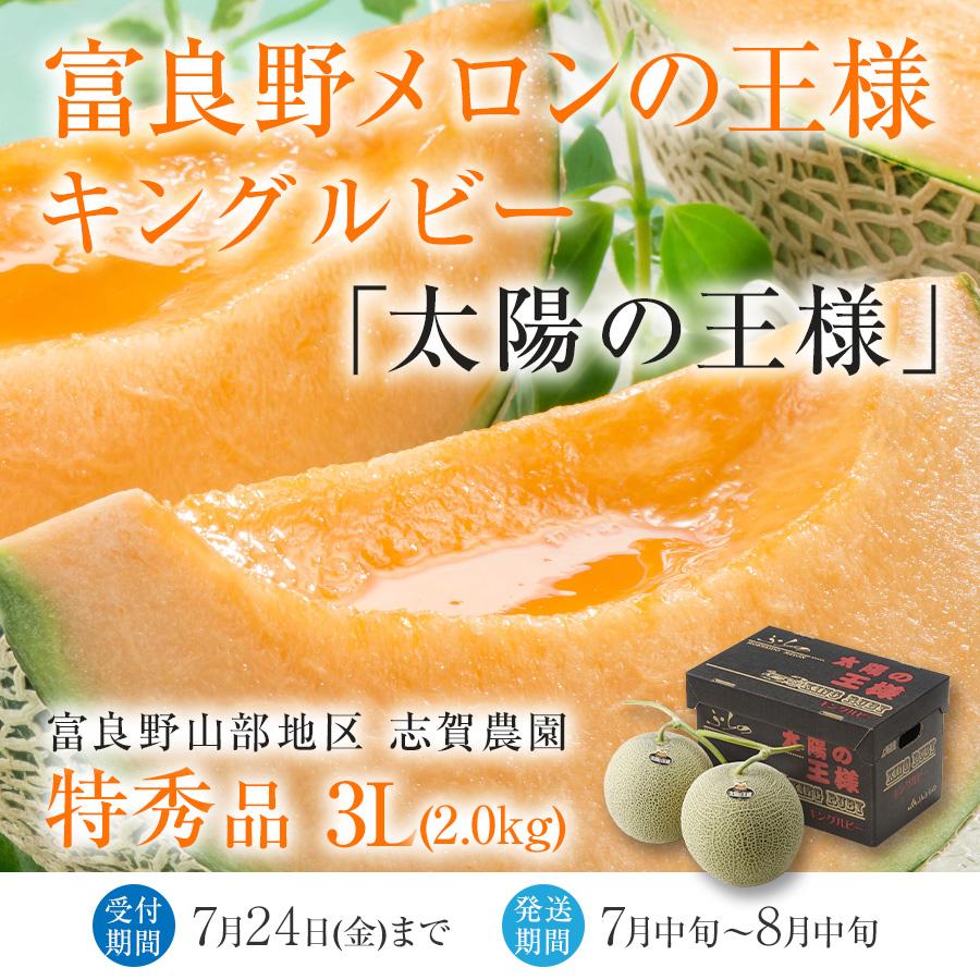 お中元 メロン 北海道 富良野メロン キングルビー 特秀品 太陽の王様