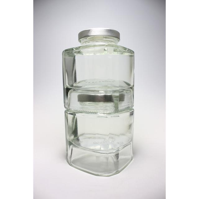 広口スタッキング 角瓶 24本入 ジャム瓶 ふた付 ガラス瓶 保存瓶