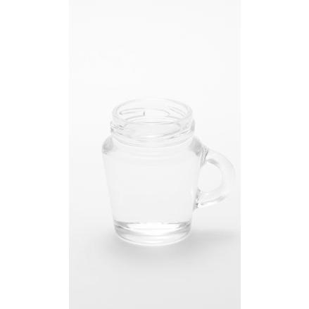 WMN-100 丸瓶 8本入 ジャム瓶 ふた付 ガラス瓶 保存瓶 はちみつ容器 取っ手付 高級感 小さい かわいい 可愛い おしゃれ オシャレ スタイリッシュ | ブランド登録なし | 01