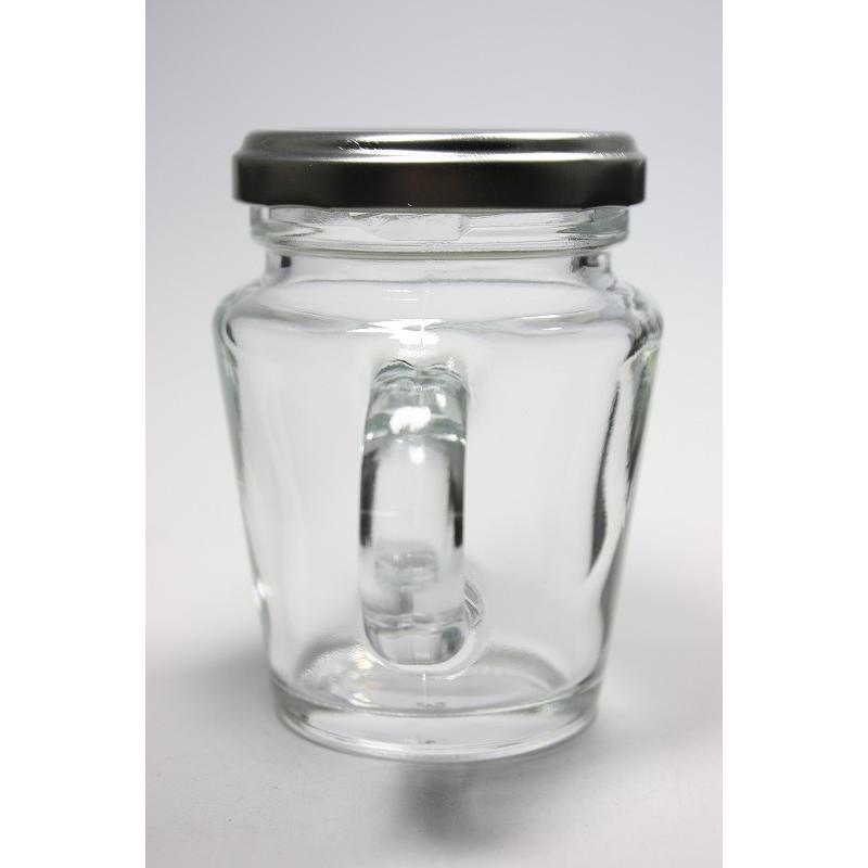 WMN-100 丸瓶 8本入 ジャム瓶 ふた付 ガラス瓶 保存瓶 はちみつ容器 取っ手付 高級感 小さい かわいい 可愛い おしゃれ オシャレ スタイリッシュ | ブランド登録なし | 06