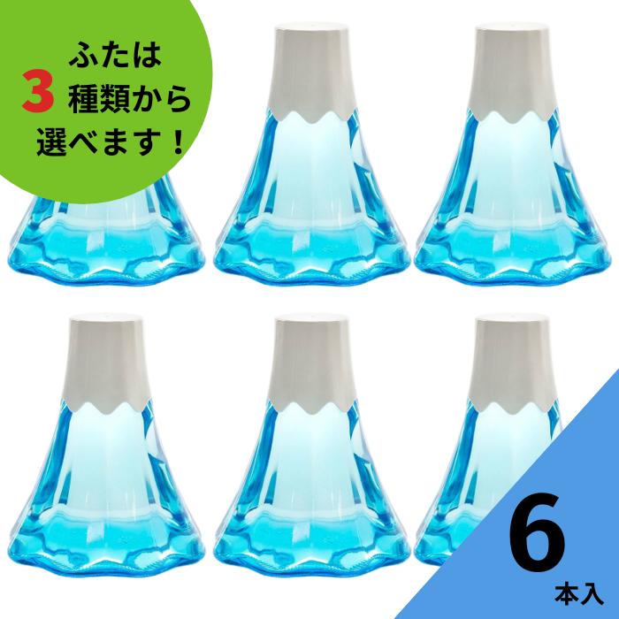 FJ-Mtボトル ブルーびん 富士山型瓶 6本入 酒瓶 ふた付 ガラス瓶 保存瓶 ワイン瓶 焼酎 ジュース 酒 梅酒 シロップ ワインボトル ブルーボトル | ブランド登録なし