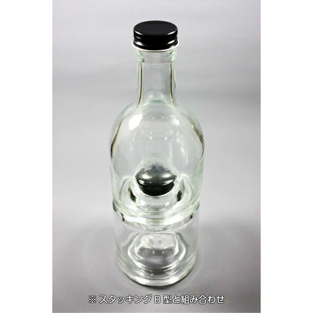 スタッキングA型 丸瓶 12本入 酒瓶 ふた付 ガラス瓶 保存瓶 ワイン瓶 焼酎 ジュース ボトル 酒 梅酒 シロップ ワインボトル 調味料 硝子瓶 ワイン | ブランド登録なし | 06