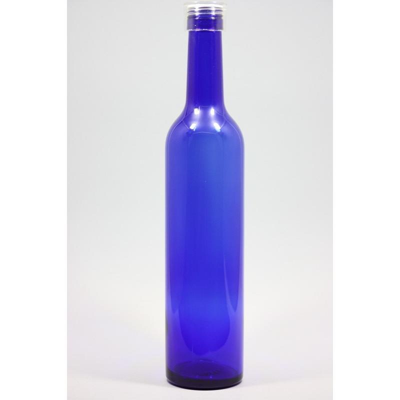 スリムワイン500 ブルーびん 丸瓶 12本入 酒瓶 ふた付 ガラス瓶 保存瓶 ワイン瓶 焼酎 ジュース ボトル 酒 梅酒 シロップ ワインボトル 調味料 | ブランド登録なし | 01