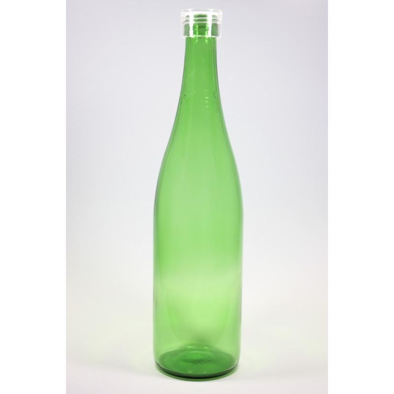 ロングS720 グリーンびん 丸瓶 12本入 酒瓶 ふた付 ガラス瓶 保存瓶 ワイン瓶 焼酎 ジュース ボトル 酒 梅酒 シロップ ワインボトル 調味料 | ブランド登録なし | 01