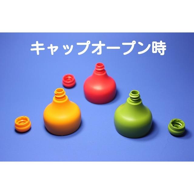 香辛料透明びん 丸瓶 3本入（ 緑 赤 オレンジキャップ付き 1本ずつ ） スパイス瓶 ふた付 ガラス瓶 保存瓶 調味料 スパイス 塩 ソルト 香辛料 | ブランド登録なし | 06