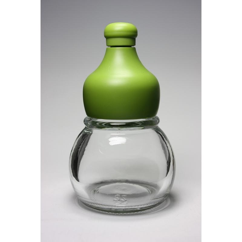 香辛料透明びん 丸瓶 6本入（ 緑 赤 オレンジキャップ付き 2本ずつ ） スパイス瓶 ふた付 ガラス瓶 保存瓶 調味料 スパイス 塩 ソルト 香辛料 | ブランド登録なし | 03