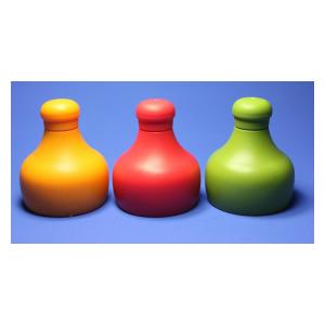 香辛料透明びん 丸瓶 6本入（ 緑 赤 オレンジキャップ付き 2本ずつ ） スパイス瓶 ふた付 ガラス瓶 保存瓶 調味料 スパイス 塩 ソルト 香辛料 | ブランド登録なし | 05