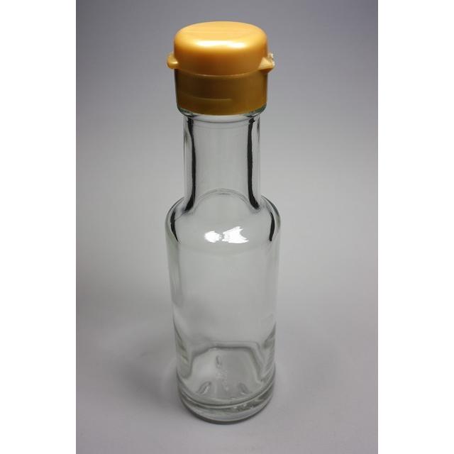 VU-100 丸瓶 1本入 調味料瓶 ふた付 ガラス瓶 保存瓶 醤油 しょうゆ しょう油 ポン酢 酢 油 ぽん酢 オイル オリーブオイル ソース タレ ダシ | ブランド登録なし | 01