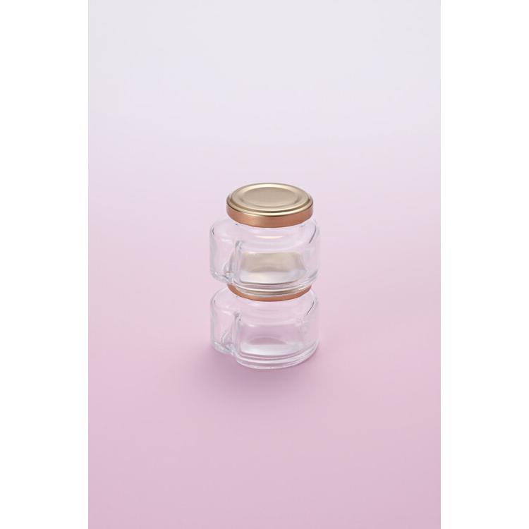 WML-35 ハート型瓶 1本入 ジャム瓶 ふた付 ガラス瓶 保存瓶