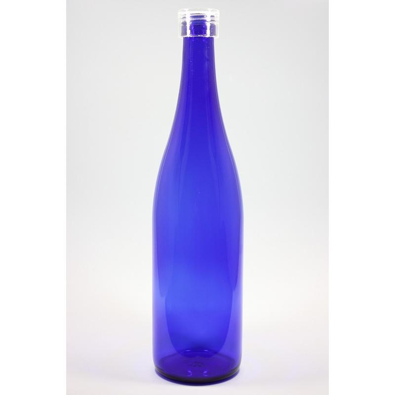 ロングS720 ブルーびん 丸瓶 1本入 酒瓶 ふた付 ガラス瓶 保存瓶 ワイン瓶 焼酎 ジュース ボトル 酒 梅酒 シロップ ワインボトル 調味料 | ブランド登録なし | 01