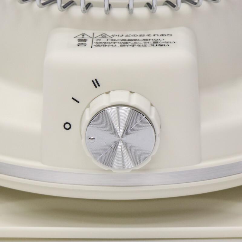 レトロ電気ストーブ。円筒形ホワイトストーブ ダイヤル式 2024年暖房